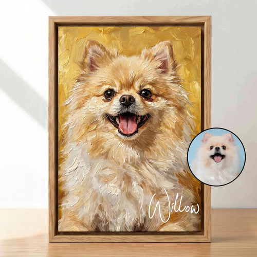 pet photo canvas prints with name
